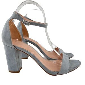 Madden girl womens heels size 8 Beella baby blue faux suede vegan